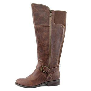 G by GUESS Dark Brown Leather Riding Boots (Hailee - Size 8M)